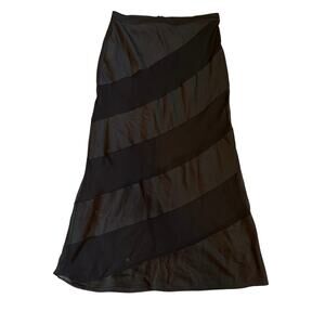Camila Coelho XL Black Sheer Maxi Y2K Skirt